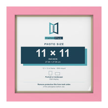 Baby Pink 12 x 12 inch picture frame with an ivory mount for an 11 x 11 inch photo