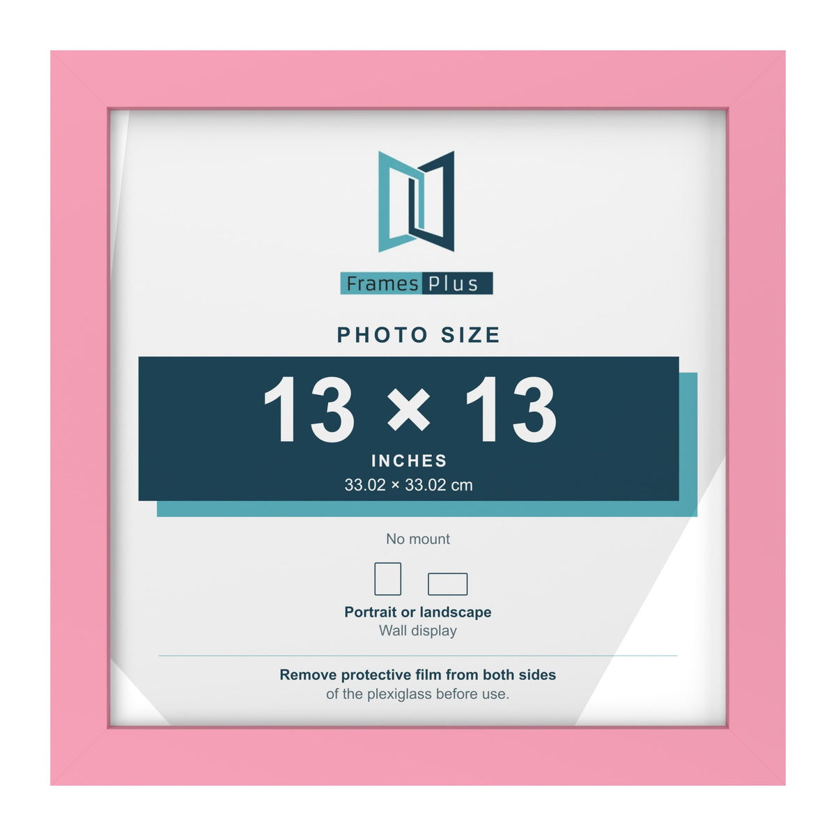 Baby Pink picture frame for a 13 x 13 inch photo