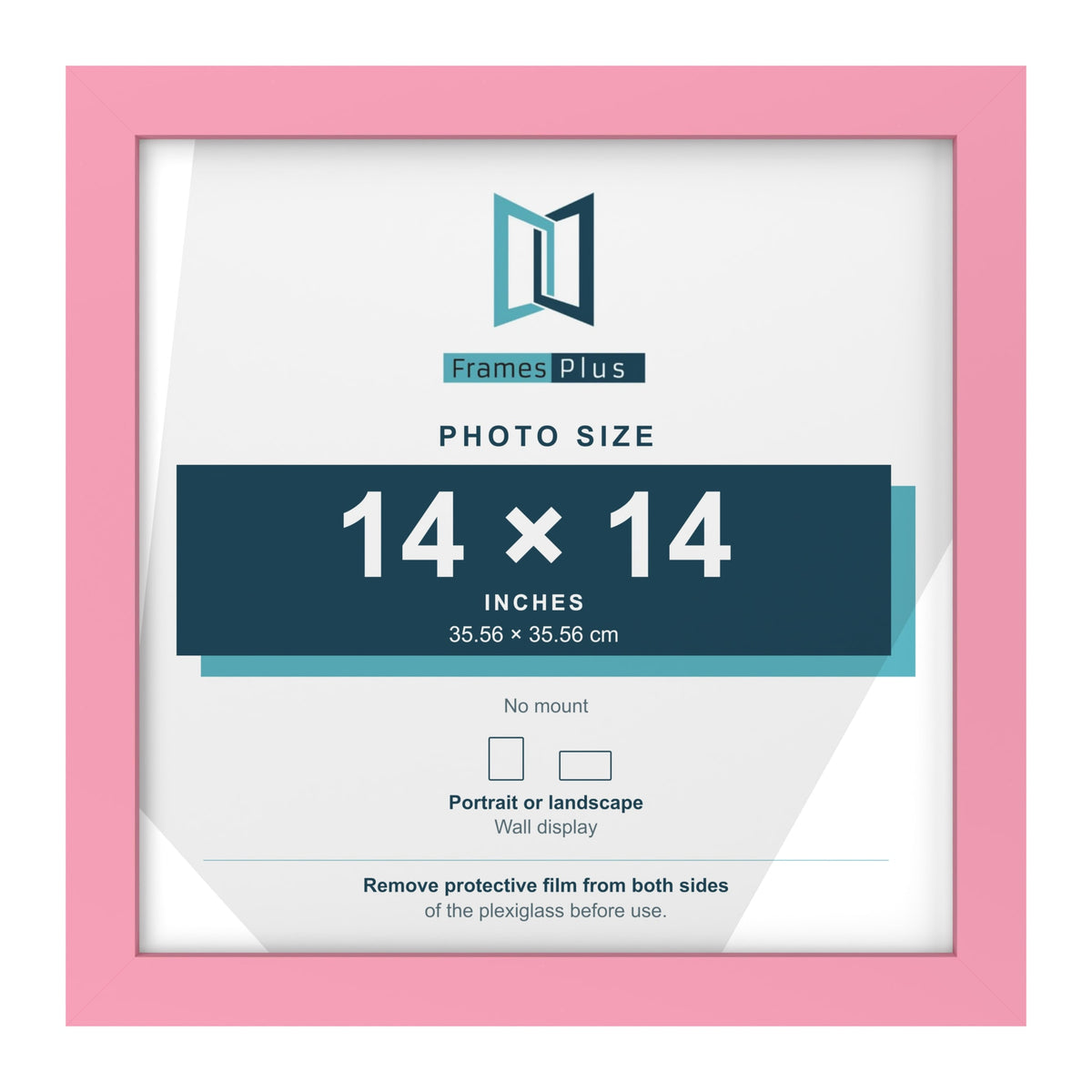 Baby Pink picture frame for a 14 x 14 inch photo