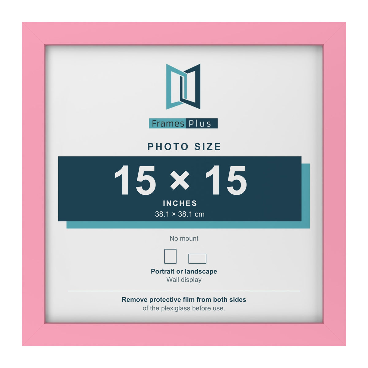 Baby Pink picture frame for a 15 x 15 inch photo