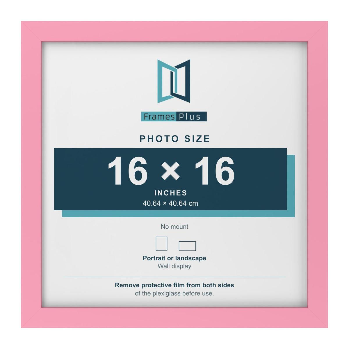 Baby Pink picture frame for a 16 x 16 inch photo