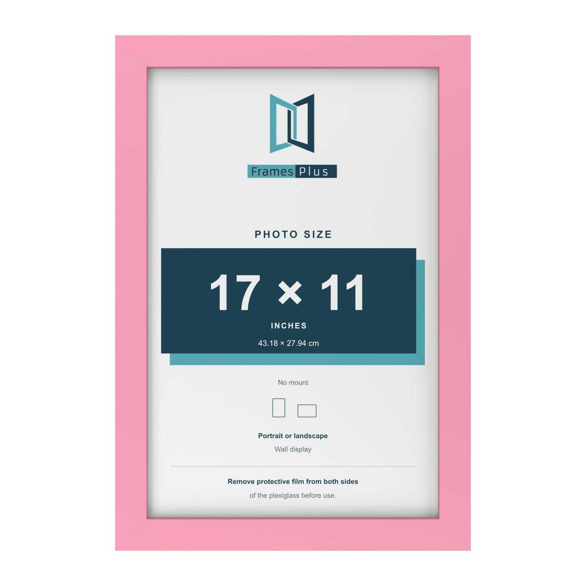 Baby Pink picture frame for a 17 x 11 inch photo