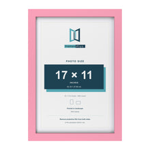 Baby Pink 19 x 13 inch picture frame with a white mount for a 17 x 11 inch photo