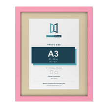 Baby Pink 20 x 16 inch picture frame with an ivory mount for an A3 photo