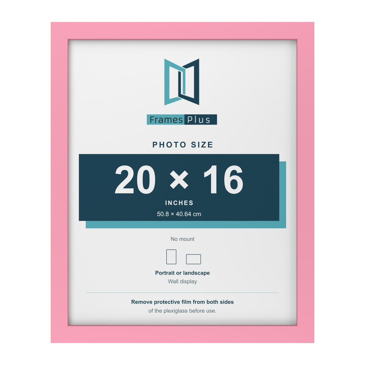Baby Pink picture frame for a 20 x 16 inch photo