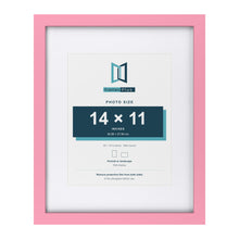 Baby Pink 20 x 16 inch picture frame with a white mount for a 14 x 11 inch photo