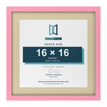 Baby Pink 20 x 20 inch picture frame with an ivory mount for a 16 x 16 inch photo