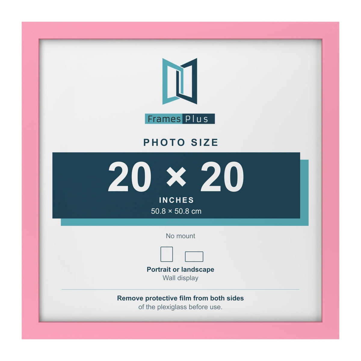 Baby Pink picture frame for a 20 x 20 inch photo