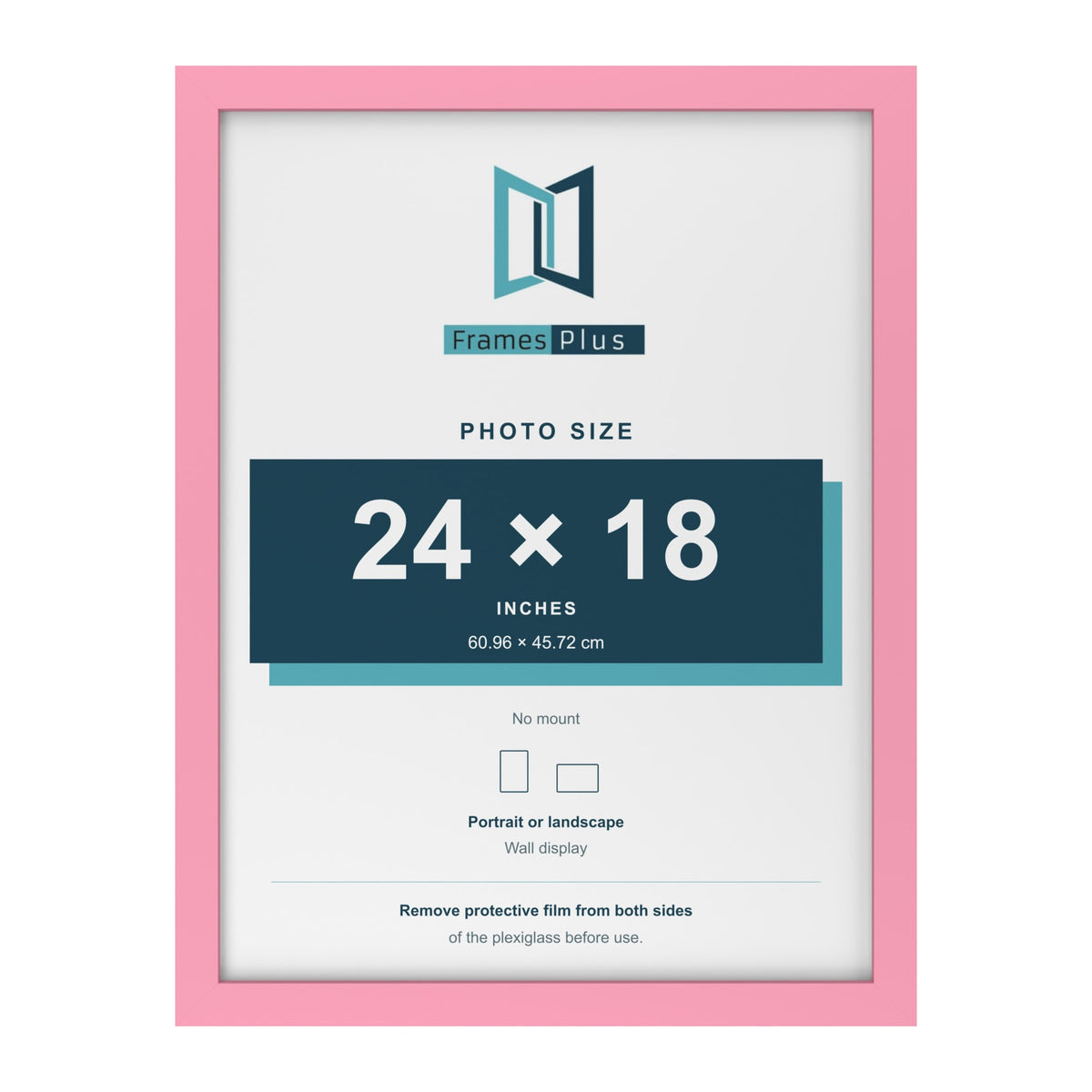Baby Pink picture frame for a 24 x 18 inch photo