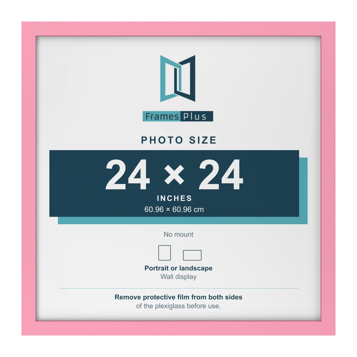 Baby Pink picture frame for a 24 x 24 inch photo