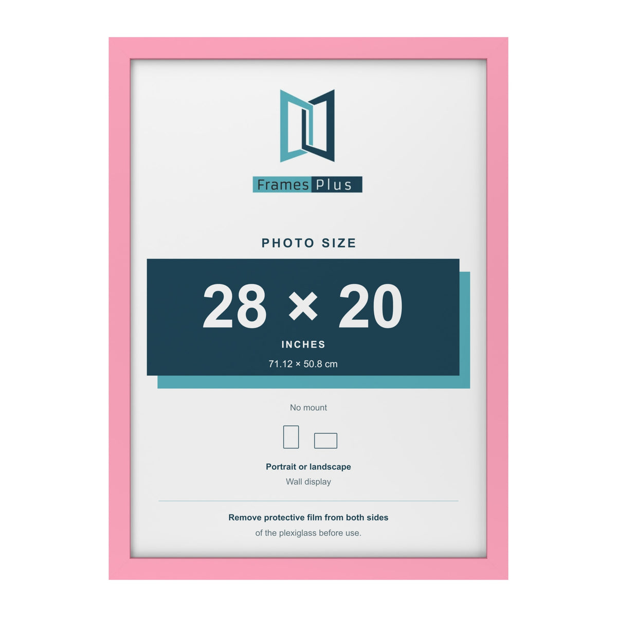 Baby Pink picture frame for a 28 x 20 inch photo