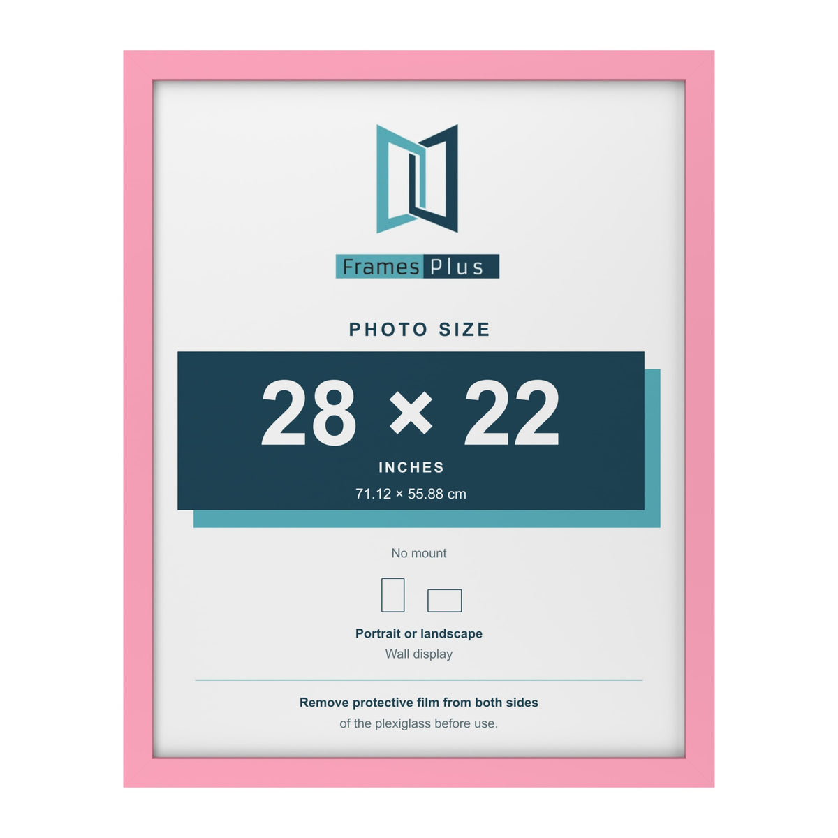 Baby Pink picture frame for a 28 x 22 inch photo
