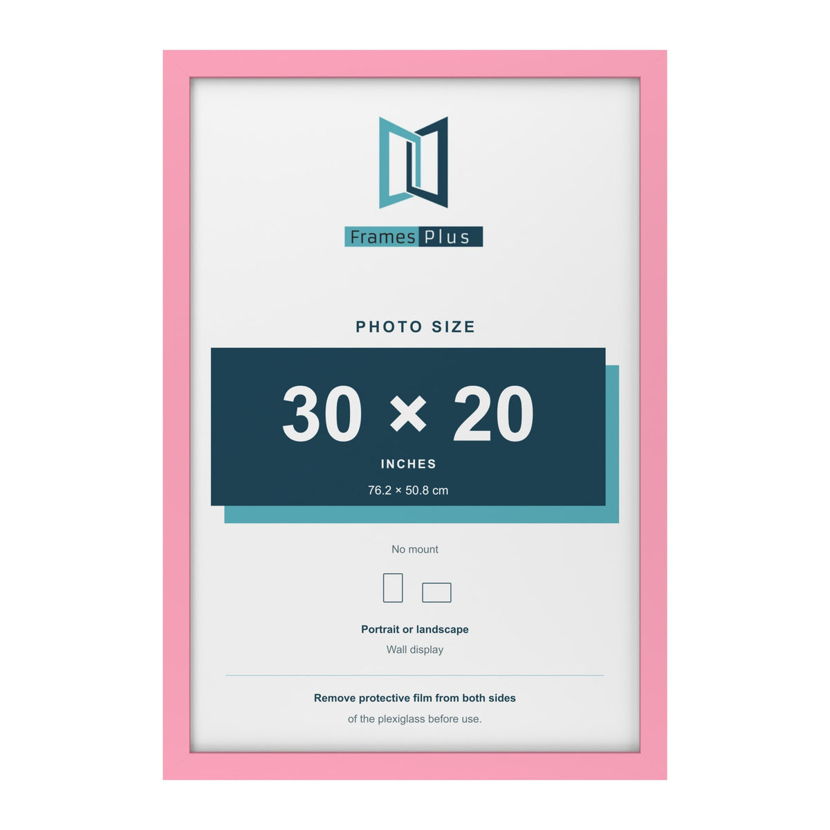 Baby Pink picture frame for a 30 x 20 inch photo