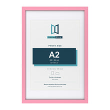 Baby Pink 30 x 20 inch picture frame with a white mount for an A2 photo