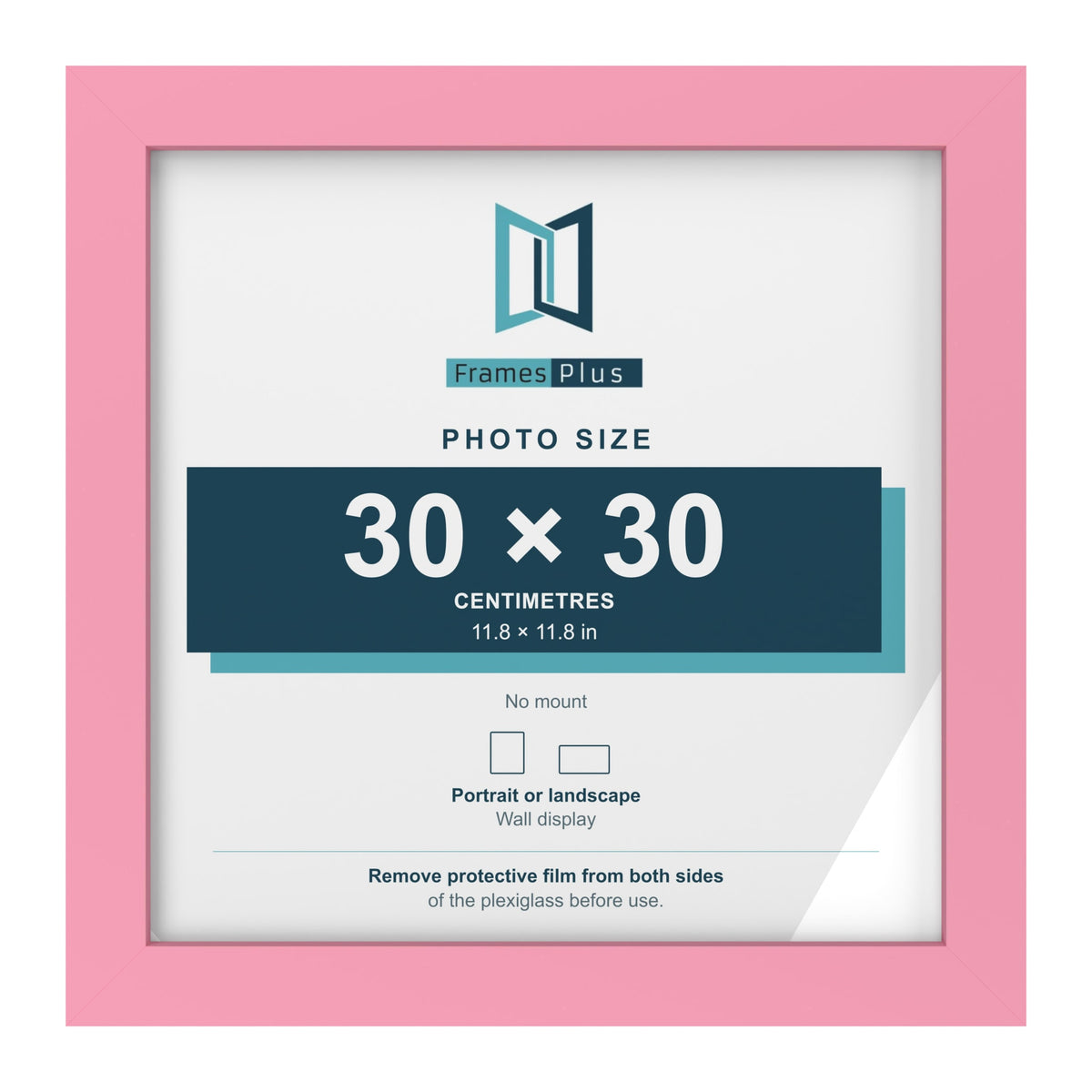 Baby Pink picture frame for a 30 x 30 cm photo