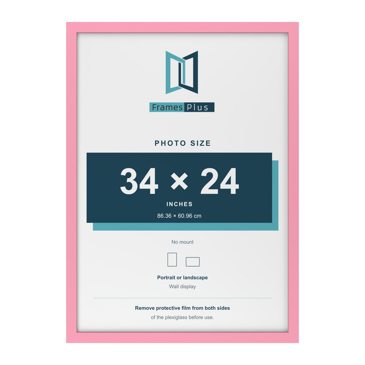 Baby Pink picture frame for a 34 x 24 inch photo