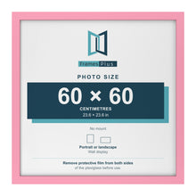 Baby Pink picture frame for a 60 x 60 cm photo