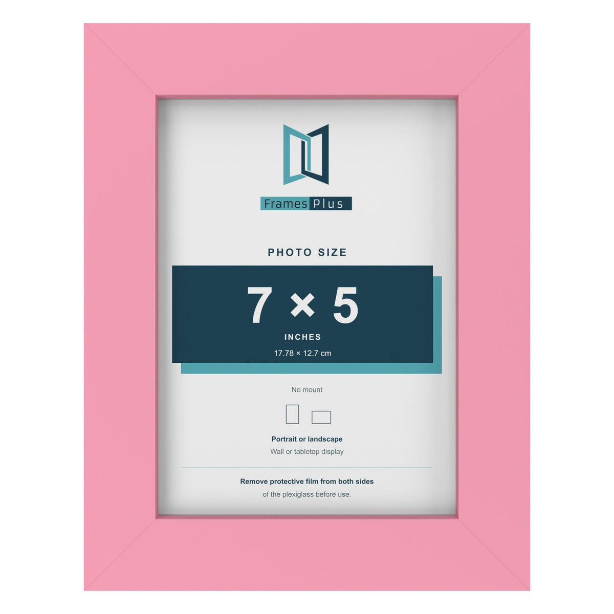 Baby Pink picture frame for a 7 x 5 inch photo