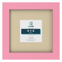 Baby Pink 8 x 8 inch picture frame with an ivory mount for a 4 x 4 inch photo