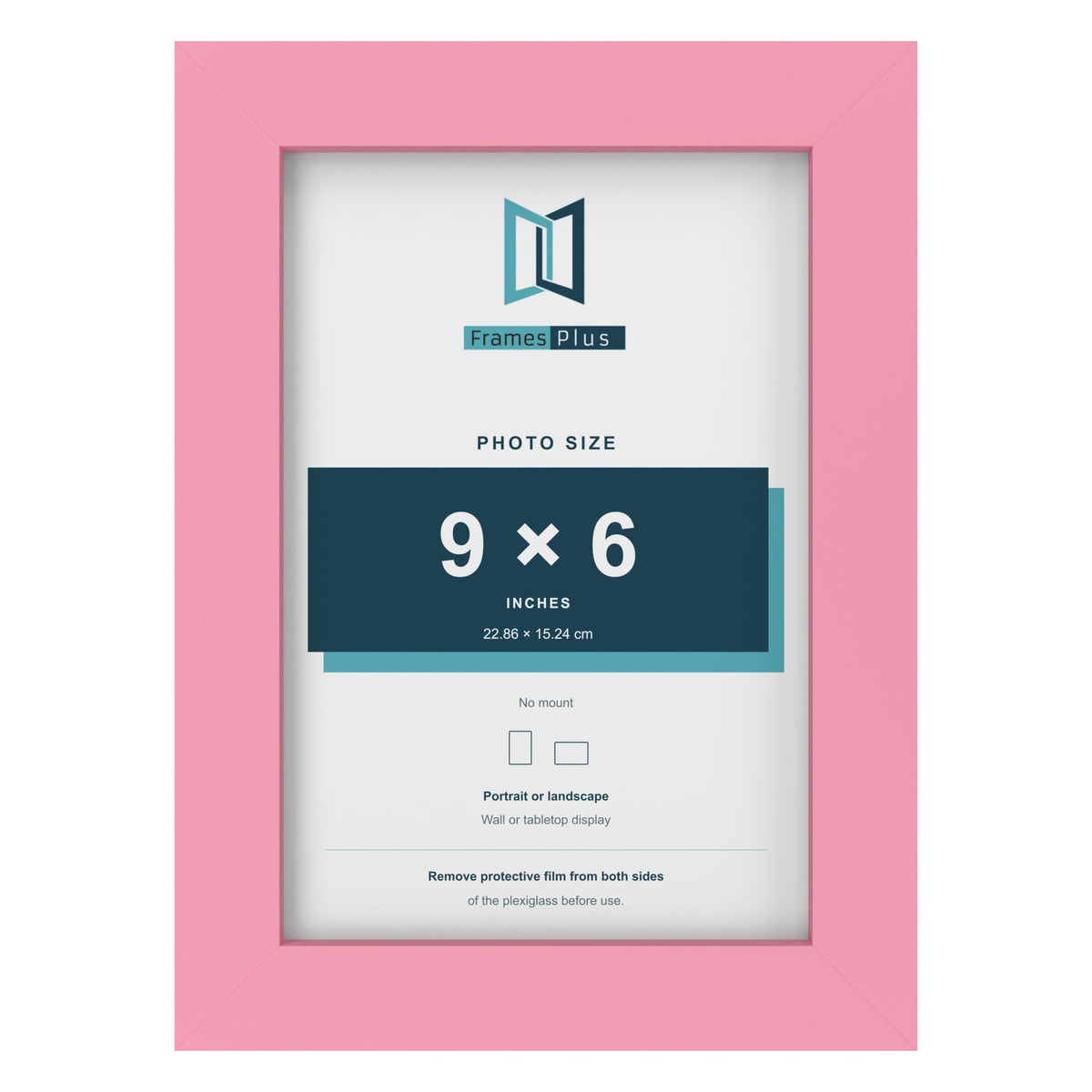 Baby Pink picture frame for a 9 x 6 inch photo