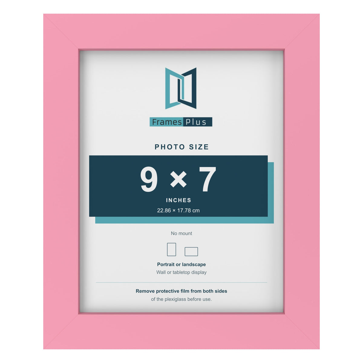 Baby Pink picture frame for a 9 x 7 inch photo