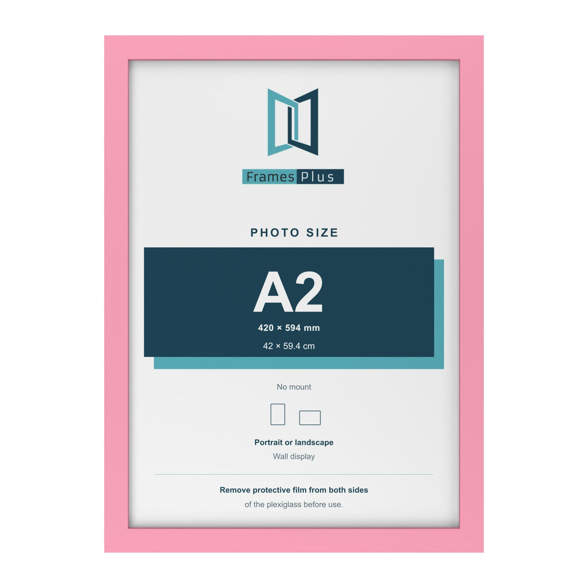 Baby Pink picture frame for an A2 photo