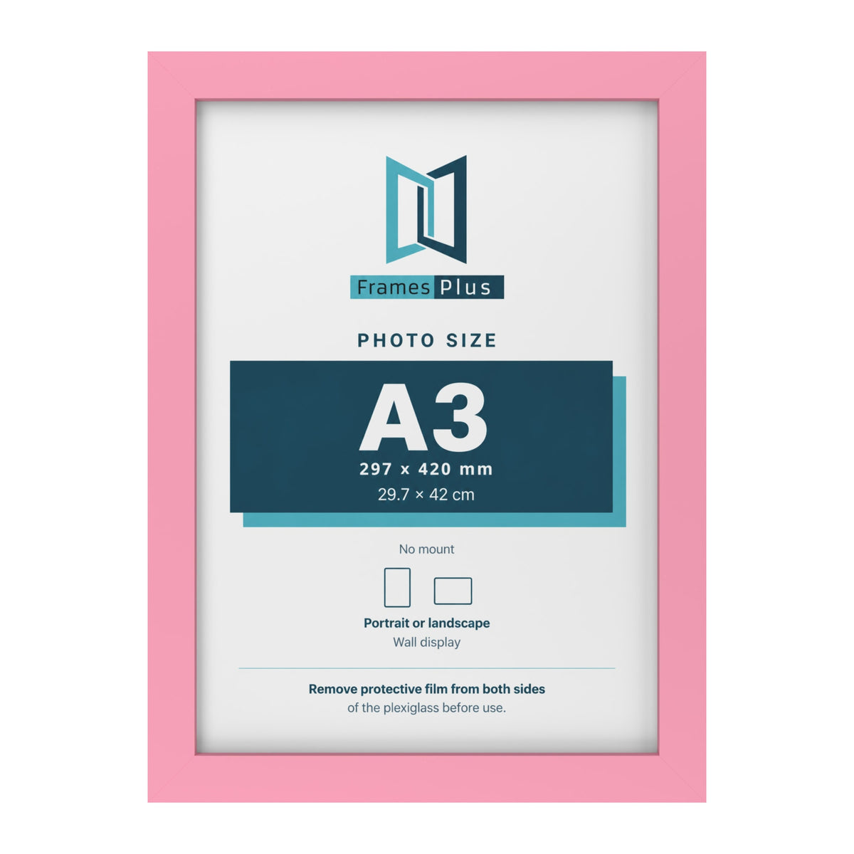 Baby Pink picture frame for an A3 photo