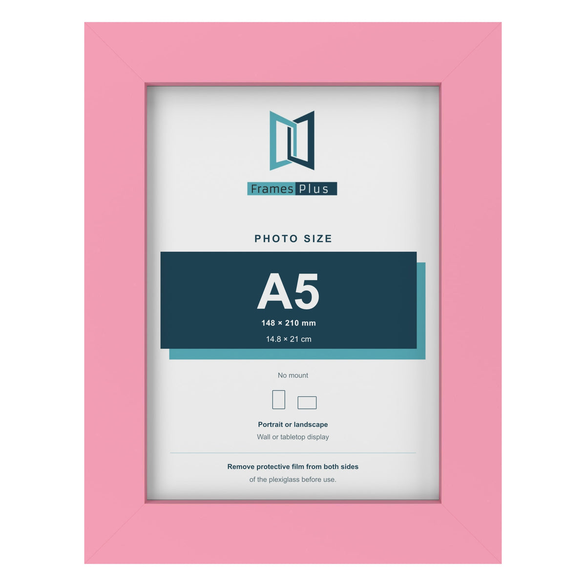 Baby Pink picture frame for an A5 photo