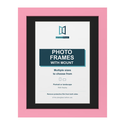 Classic Range Baby Pink Picture, Photo & Poster Frame with Black Mount