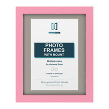 Baby Pink picture frame with a Dawn Grey mount