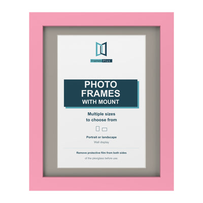 Classic Range Baby Pink Picture, Photo & Poster Frame with Dawn Grey Mount