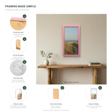 How to put a photo in a Baby Pink picture frame in six steps