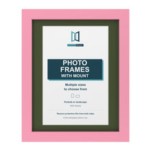Baby Pink picture frame with a green mount