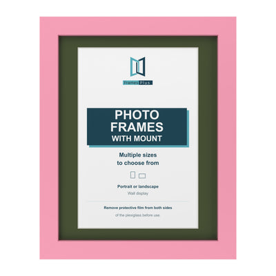 Classic Range Baby Pink Picture, Photo & Poster Frame with Green Mount