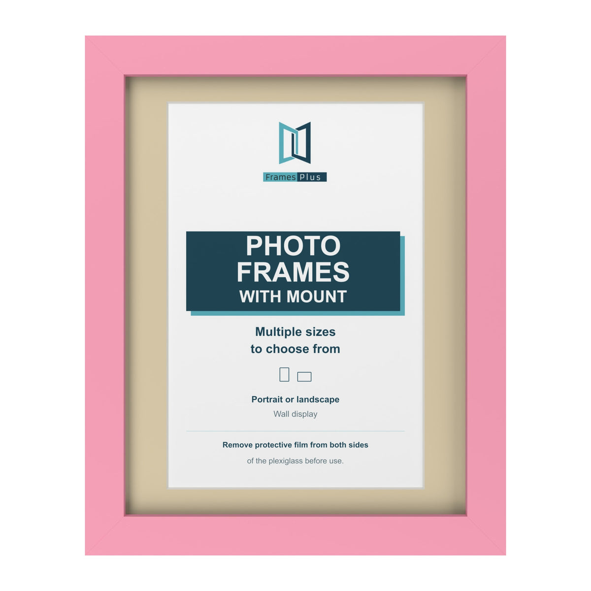 Baby Pink picture frame with an ivory mount