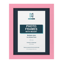 Baby Pink picture frame with a Pacific Blue mount