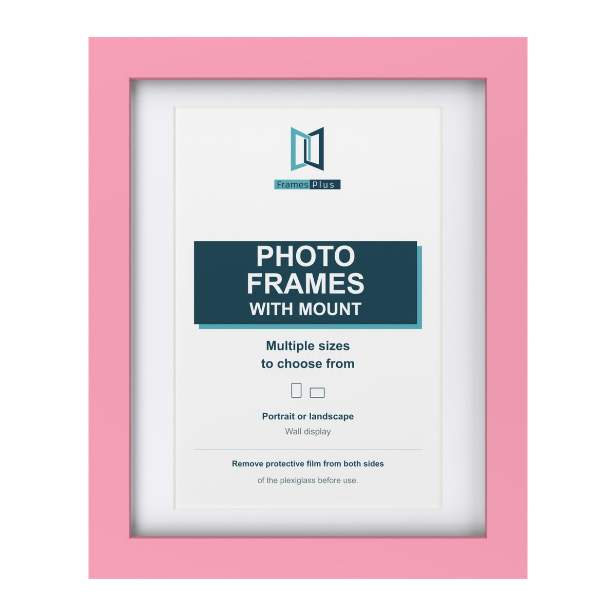 Baby Pink picture frame with a white mount