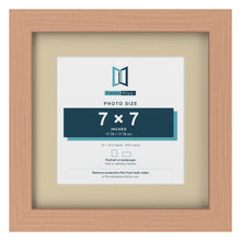 Beech 10 x 10 inch picture frame with an ivory mount for a 7 x 7 inch photo