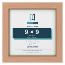 Beech 10 x 10 inch picture frame with an ivory mount for a 9 x 9 inch photo