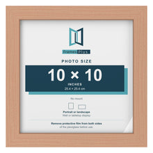 Beech picture frame for a 10 x 10 inch photo