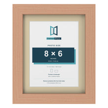 Beech 10 x 8 inch picture frame with an ivory mount for an 8 x 6 inch photo