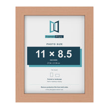 Beech picture frame for an 11 x 8.5 inch photo