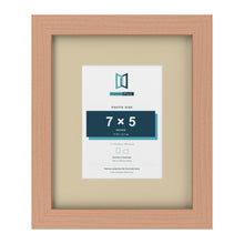Beech 11 x 9 inch picture frame with an ivory mount for a 7 x 5 inch photo
