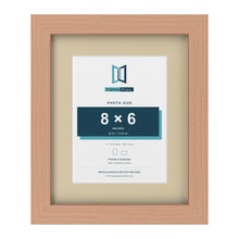 Beech 11 x 9 inch picture frame with an ivory mount for an 8 x 6 inch photo