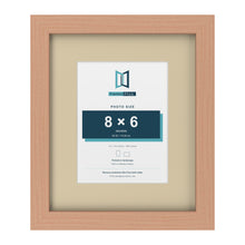 Beech 12 x 10 inch picture frame with an ivory mount for an 8 x 6 inch photo