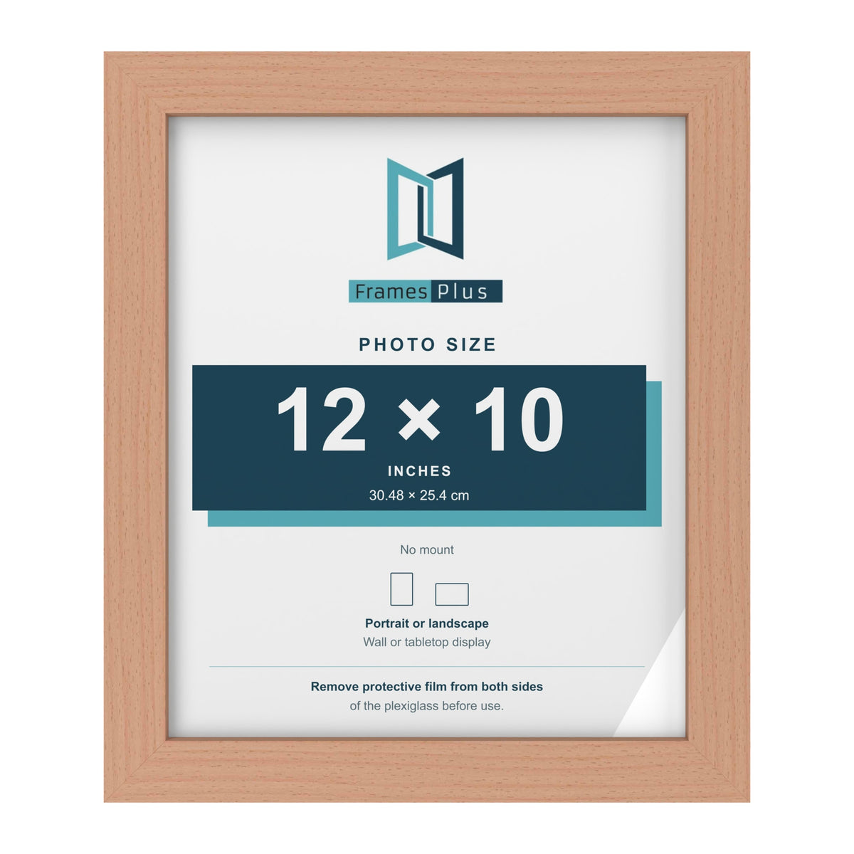 Beech picture frame for a 12 x 10 inch photo