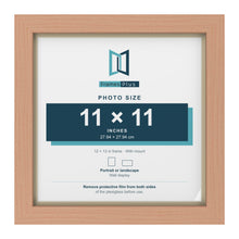 Beech 12 x 12 inch picture frame with an ivory mount for an 11 x 11 inch photo