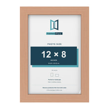 Beech picture frame for a 12 x 8 inch photo