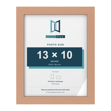 Beech picture frame for a 13 x 10 inch photo
