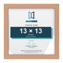 Beech picture frame for a 13 x 13 inch photo